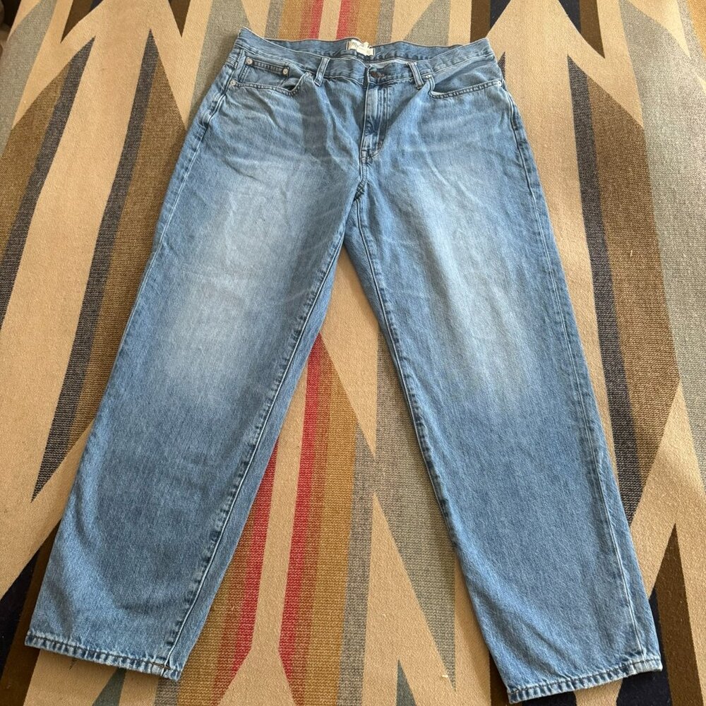 Madewell Women's The Slouchy Cotton Boyjean (Riverspring Wash) 32